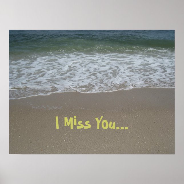 Beach Miss You Poster (Front)
