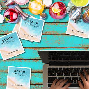 Beach Mode for Life Retirement Persoanlize It Napkin