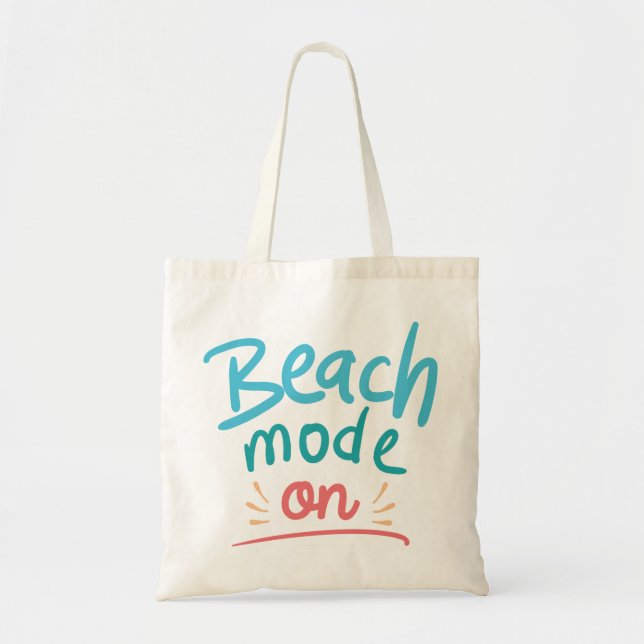 Beach Mode On Tote Bag (Front)