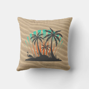 Beach Mode On Tropical Island Coastal Sand Ripple Cushion