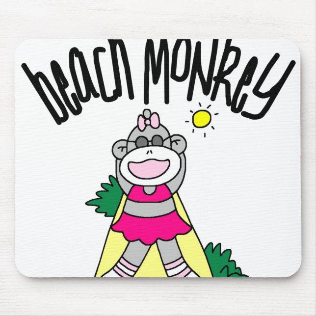 BEACH MONKEY MOUSE PAD (Front)