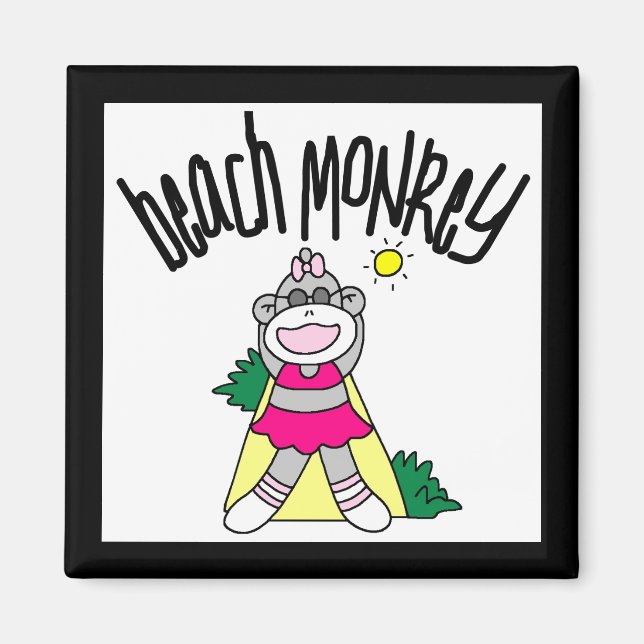 Beach Monkey Tshirts and Gifts Magnet (Front)