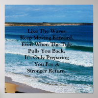 Beach Motivation Quote: Like The Waves Keep Moving