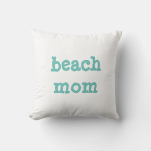 beach mum Throw Pillow