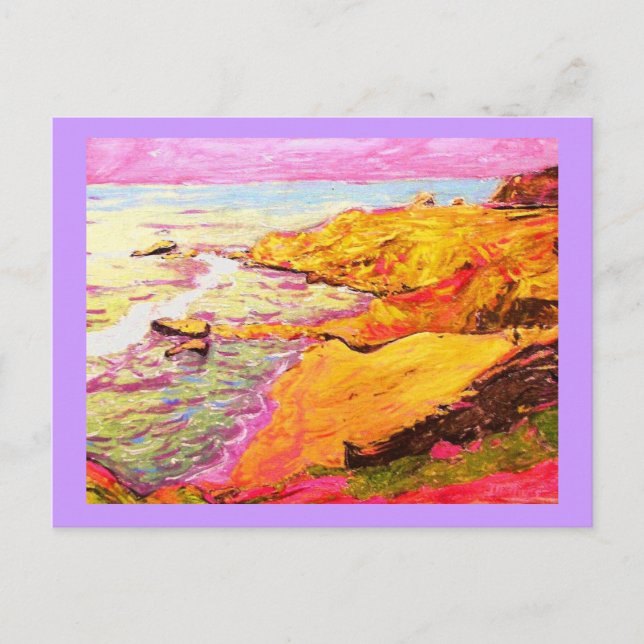 beach music art postcard (Front)