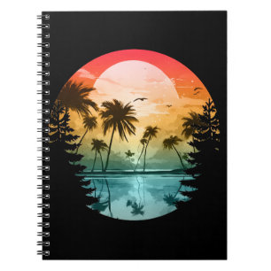 Beach nature scenery summer vacation gift notebook