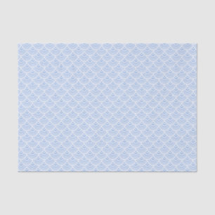 Beach Nautical Shell Pattern Light Blue and White Tissue Paper