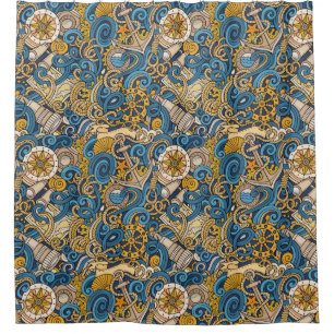 Beach Nautical Shower Curtain