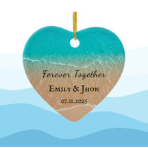 Beach Newly married couple photo Christmas