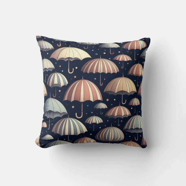 Beach Nights in The Rain Cushion (Front)
