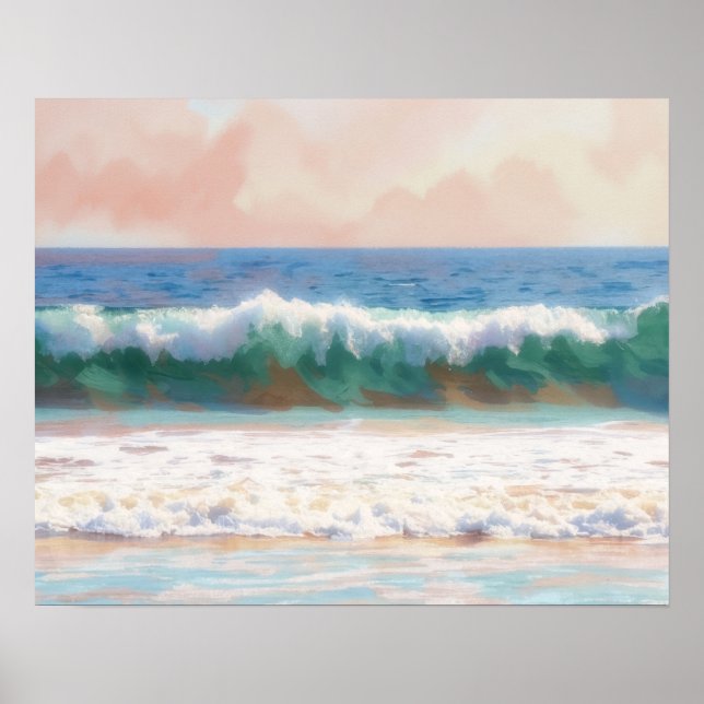 Beach Ocean Art Poster (Front)
