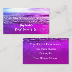 Beach Ocean Artistic Pink Tropical Paradise 2023 Business Card
