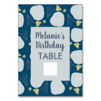 Beach Ocean Birthday Fill In Table Card