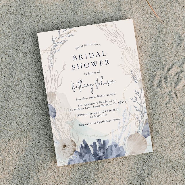 Beach Ocean Bridal Shower Invitation (Creator Uploaded)