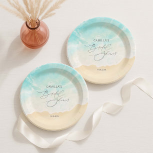 Beach Ocean Bridal Shower  Paper Plate