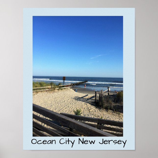 Beach Ocean City New Jersey Poster (Front)