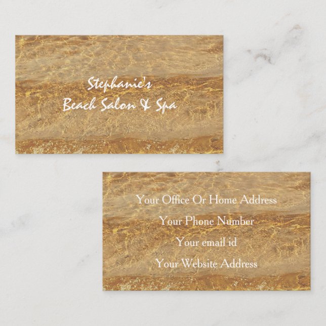 Beach Ocean Clear Water Nautical Tropical Paradise Business Card (Front/Back)