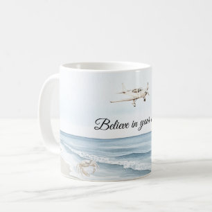 Beach Ocean Crab Aeroplane Coffee Mug