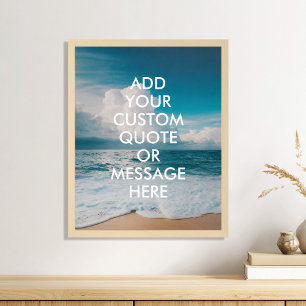 Beach Ocean Custom Quote Poster