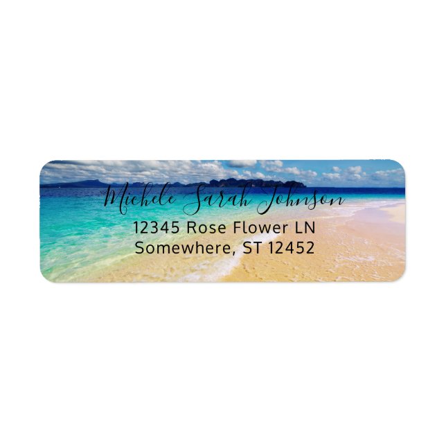Beach & Ocean Destination Return Address Label 2 (Front)
