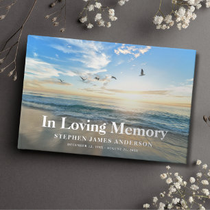 Beach Ocean Funeral Memorial Guest Book