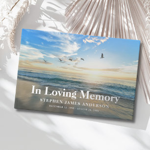 Beach Ocean Funeral Memorial Guest Book