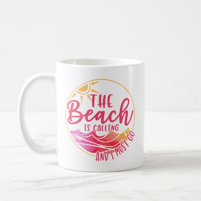 Beach Ocean Love Mug (Left)