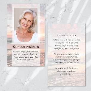Beach Ocean Memorial Card