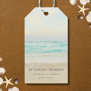Beach Ocean Memorial or Funeral Tribute Gift Tags
