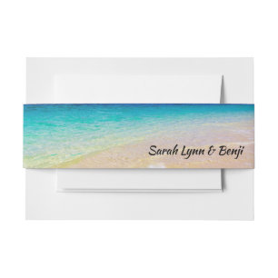 Beach Ocean Sand Destination Invitation Belly Band