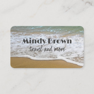 beach ocean sand nature custom double sided business card