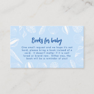 Beach Ocean Sea Shells Boys Books for Baby Shower Enclosure Card