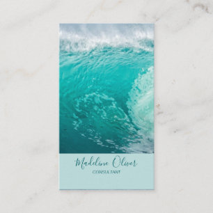 Beach Ocean Sea Travel Spa Aqua Blue Business Card