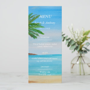 Beach Ocean Seaside 50th Wedding Anniversary Food Menu