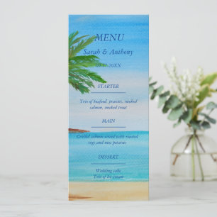 Beach Ocean Seaside 50th Wedding Anniversary Food Menu