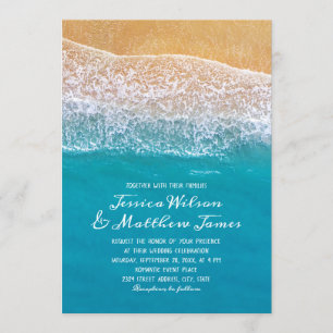 Beach Ocean Seaside Destination Nautical Wedding Invitation