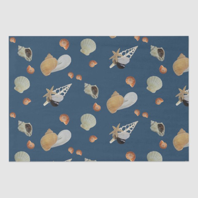 Beach ocean summer decoupage nautical coastal tissue paper (Front)
