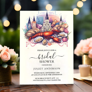 Beach Ocean Summer New Orleans Bridal Shower Invitation