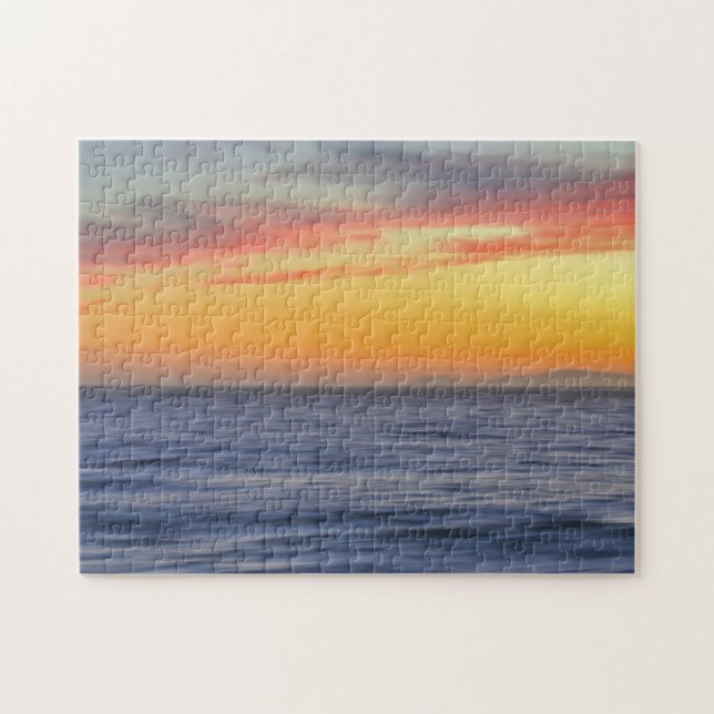 Beach Ocean Sunset Art Nature Puzzle (Horizontal)