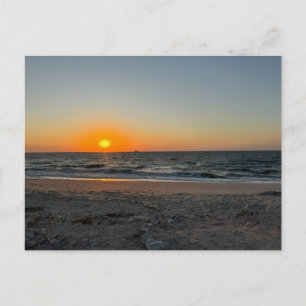 Beach Ocean Sunset Postcard