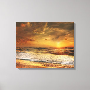 Beach Ocean Sunset Sunrise Photography Canvas Prin Print