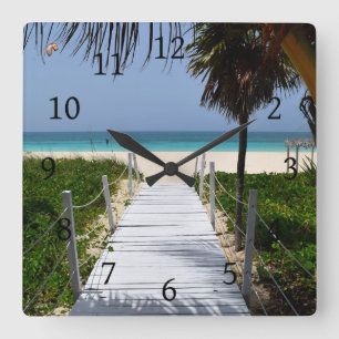 Beach Ocean Surfer Photo 207 sea Square Wall Clock