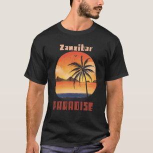 Beach Ocean Vacation Zanzibar Surfing Palm tree Su T-Shirt