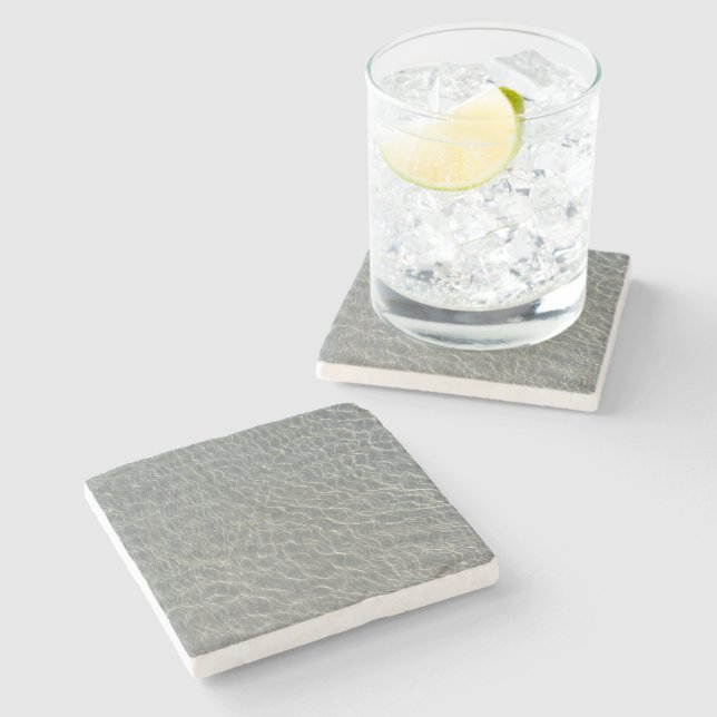 Beach Ocean Water Ripples & Sand Stone Coaster (Side)