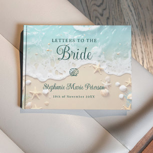 Beach Ocean Waves Coastal Letters to the Bride Guest Book