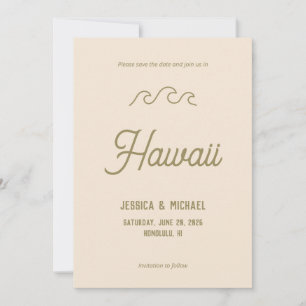 Beach ocean waves coastal - salmon destination save the date