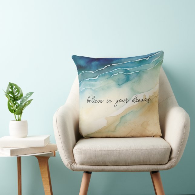 Beach Ocean Waves Cushion (Chair)