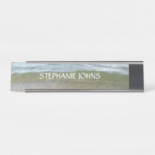 Beach Ocean Waves Water Abstract Custom Name Cool Desk Name Plate