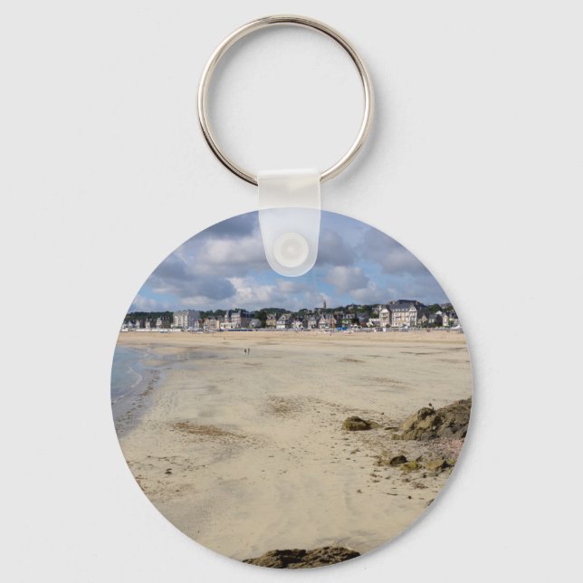 Beach of Saint-Cast-le-Guildo in France Key Ring (Front)
