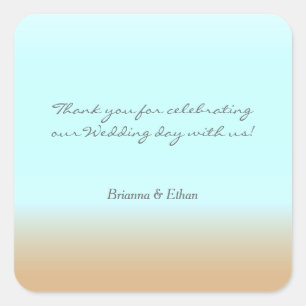 Beach Ombre Elegant Favour Stickers